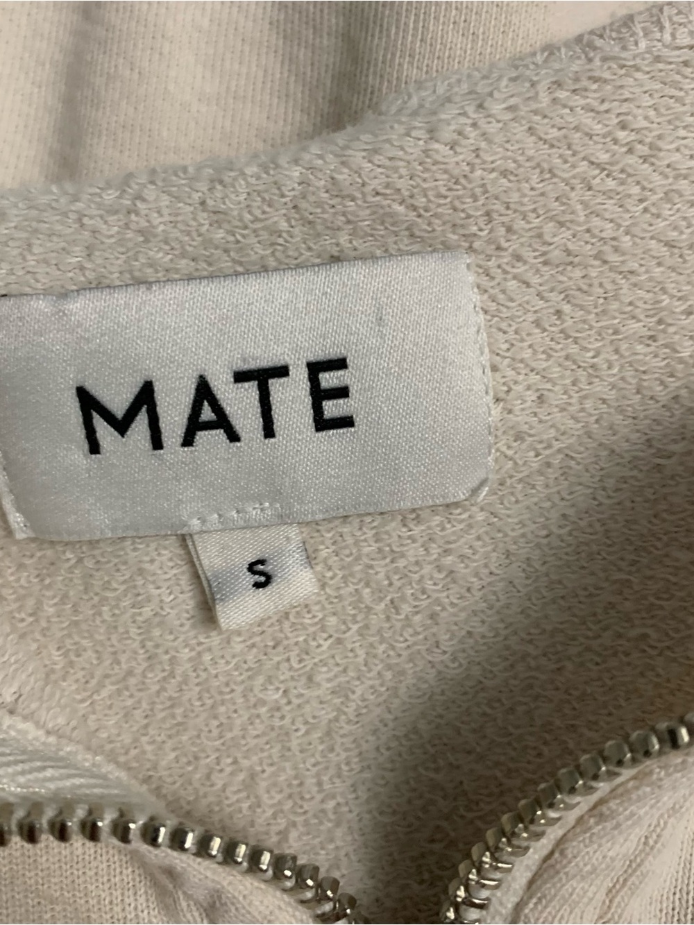 Mate The Label 1/4 Zip Hoodie Sweatshirt Womens S Organic Cotton French Terry - Picture 14 of 15